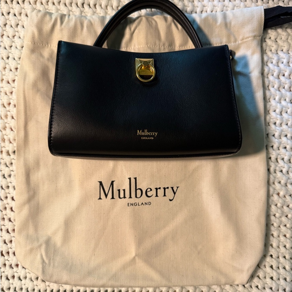 Mulberry Mini Iris micro classic grain in Black